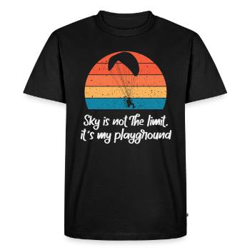 Sky Is Not The Limit It's My Playground - Men's Premium Organic T-Shirt - black - Front - Nico (187cm)