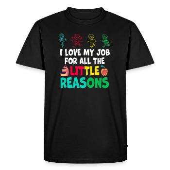 I Love My Job For All The Little Reasons - Men's Premium Organic T-Shirt - black - Front - Nico (187cm)