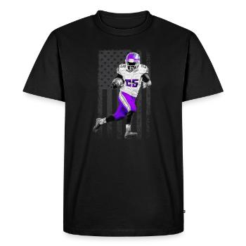 Lineman Parce que les quarterbacks ont besoin de héros - T-shirt Premium bio Homme - noir - Devant - Nico (187cm)