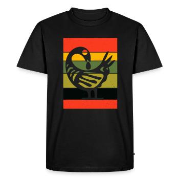 Symbole Sankofa Adinkra Ghana Noir - T-shirt Premium bio Homme - noir - Devant - Nico (187cm)