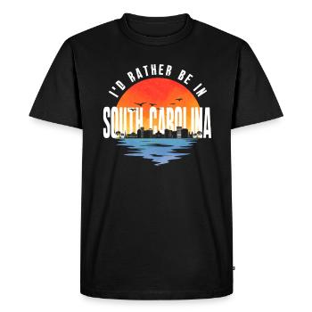 I'd Rather Be In South Carolina - Men's Premium Organic T-Shirt - black - Front - Nico (187cm)