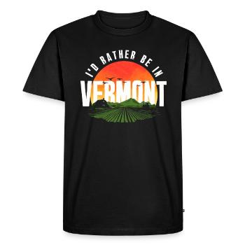 I'd Rather Be In Vermont - Men's Premium Organic T-Shirt - black - Front - Nico (187cm)