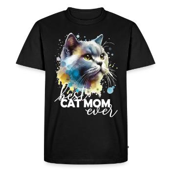 Meilleure Maman De Chat Beste Katzenmama - T-shirt Premium bio Homme - noir - Devant - Nico (187cm)
