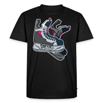 Patins à glace Patins à glace - T-shirt Premium bio Homme - noir - Devant - Nico (187cm)