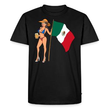 Hot Fan Girl Mexique - T-shirt Premium bio Homme - noir - Devant - Nico (187cm)