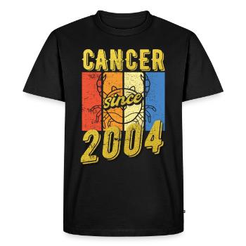 Cancer 2004 Zodiac Birthday - Men's Premium Organic T-Shirt - black - Front - Nico (187cm)