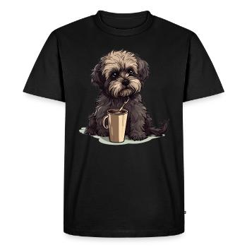 Bolonka Zwetna Puppy Dog fière maîtresse pour - T-shirt Premium bio Homme - noir - Devant - Nico (187cm)