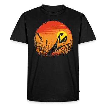 Praying Mantis Insect - Men's Premium Organic T-Shirt - black - Front - Nico (187cm)