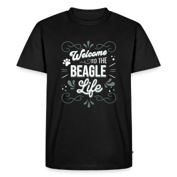 Beagle - T-shirt Premium bio Homme - noir - Devant - Nico (187cm)