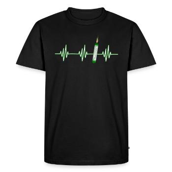 Heartbeat Pyro Cracker - T-shirt Premium bio Homme - noir - Devant - Nico (187cm)