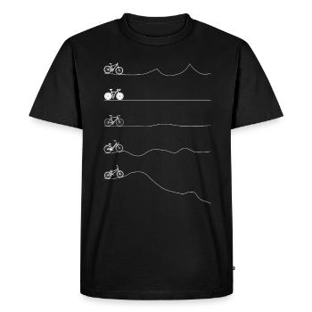 Biker types - Men's Premium Organic T-Shirt - black - Front - Nico (187cm)