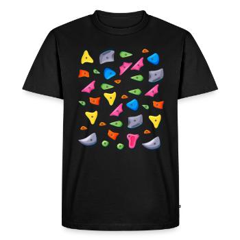 bouldern - Männer Premium Bio T-Shirt - Schwarz - Vorne - Nico (187cm)