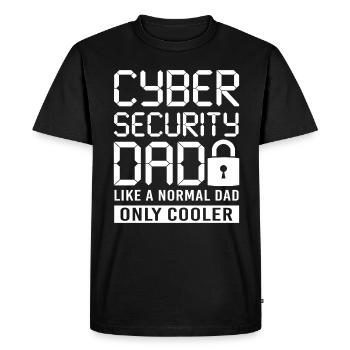 Cyber Security Papa Privacy Policy - Men's Premium Organic T-Shirt - black - Front - Nico (187cm)
