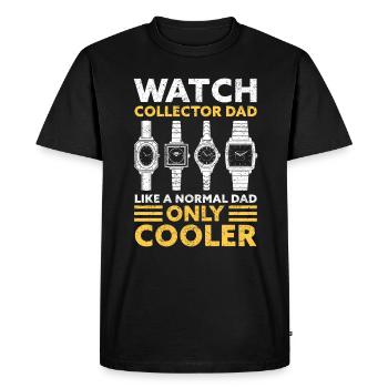 Montre Collector Papa Montre-bracelet Montre - T-shirt Premium bio Homme - noir - Devant - Nico (187cm)