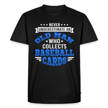 Cartes à collectionner collectionner de cartes de baseball - T-shirt Premium bio Homme - noir - Devant - Nico (187cm)