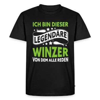 Winzer Legende Weinlese Weinbau - Männer Premium Bio T-Shirt - Schwarz - Vorne - Nico (187cm)