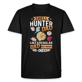 Shell Shell Collector Papa - Men's Premium Organic T-Shirt - black - Front - Nico (187cm)