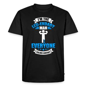 Prosthetic Leg Prosthesis Funny Amputation - Men's Premium Organic T-Shirt - black - Front - Nico (187cm)