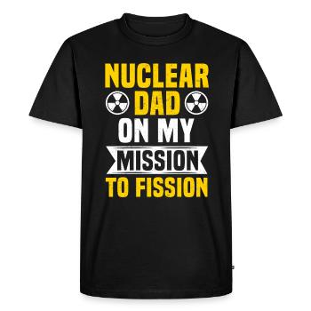 Nuclear Engineer Dad Nuclear Power Radioactive - Men's Premium Organic T-Shirt - black - Front - Nico (187cm)