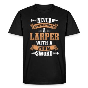 Jeu de rôle LARP Fantasy Larping armes en mousse - T-shirt Premium bio Homme - noir - Devant - Nico (187cm)