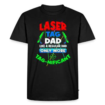Laser Tag Papa Laser Beam Pistolet laser - T-shirt Premium bio Homme - noir - Devant - Nico (187cm)