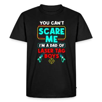 Laser Tag Papa Lustig Laser Gun - Men's Premium Organic T-Shirt - black - Front - Nico (187cm)