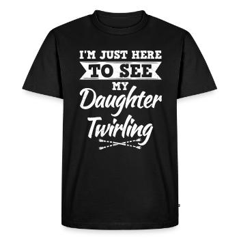 Tournage virevoltant de bâton de bâton Papa Majorette - T-shirt Premium bio Homme - noir - Devant - Nico (187cm)