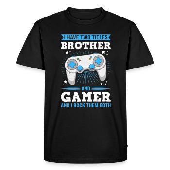 Gamer Jeux Vidéo Jeux Vidéo - T-shirt Premium bio Homme - noir - Devant - Nico (187cm)
