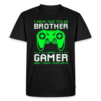 Jeu Gamer Jeux vidéo Jeux vidéo - T-shirt Premium bio Homme - noir - Devant - Nico (187cm)