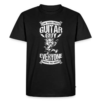 Guitariste Guitariste Rock Professeur de Guitare - T-shirt Premium bio Homme - noir - Devant - Nico (187cm)