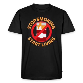 Non fumeur, non fumeur, non fumeur - T-shirt Premium bio Homme - noir - Devant - Nico (187cm)