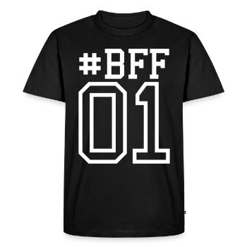 Numéro 01 1 BFF copine des meilleurs amis - T-shirt Premium bio Homme - noir - Devant - Nico (187cm)