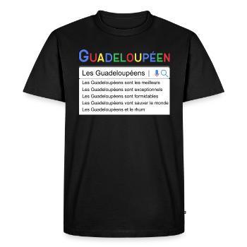 Guadeloupéens Cadeau Guadeloupe - T-shirt Premium bio Homme - noir - Devant - Nico (187cm)