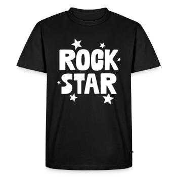 Rock Star - Men's Premium Organic T-Shirt - black - Front - Nico (187cm)