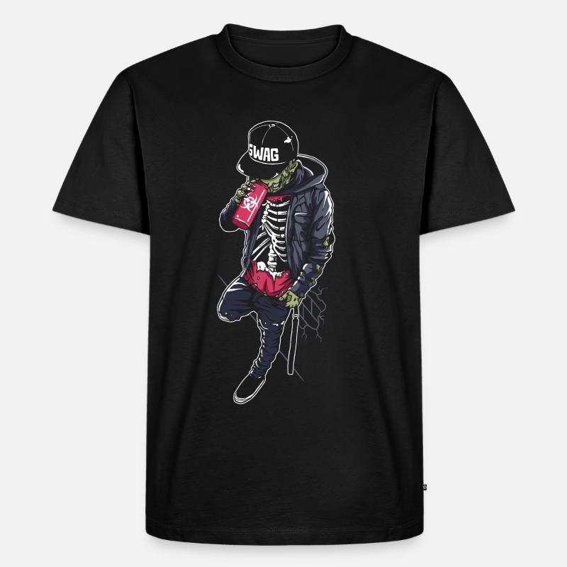 Cooles Zombie Swag Geschenk - Männer Premium Bio T-Shirt - Schwarz