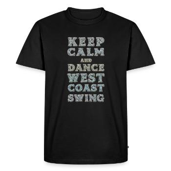West Coast Swing Dance Gift WCS - Men's Premium Organic T-Shirt - black - Front - Nico (187cm)
