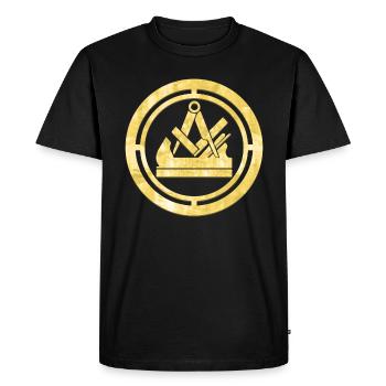 Schreiner Tischler Zunft Logo Wappen Gold - Men's Premium Organic T-Shirt - black - Front - Nico (187cm)