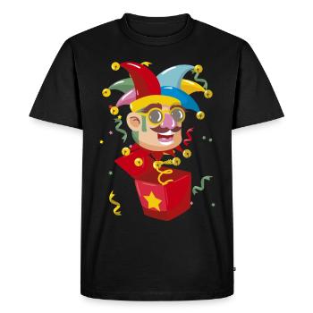 Clown, Carnaval, Carnaval, Costume De Carnaval, Parade, Célébration, Bouffon, - T-shirt Premium bio Homme - noir - Devant - Nico (187cm)
