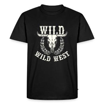 Far West - T-shirt Premium bio Homme - noir - Devant - Nico (187cm)