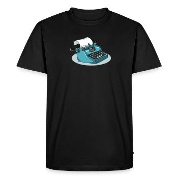 Livre écrit Auteur Rédacteur Rédacteur - T-shirt Premium bio Homme - noir - Devant - Nico (187cm)
