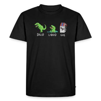 Géologie des dinosaures Physique Chimie Evolution - T-shirt Premium bio Homme - noir - Devant - Nico (187cm)
