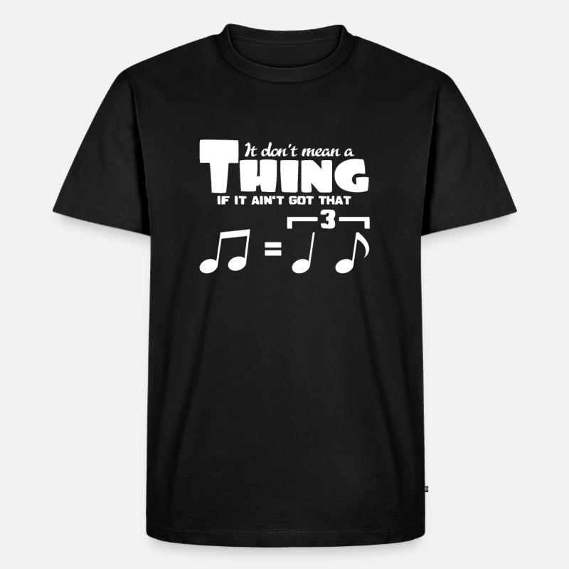 Jazz - Männer Premium Bio T-Shirt - Schwarz