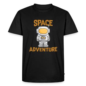 Voyage spatial - T-shirt Premium bio Homme - noir - Devant - Nico (187cm)