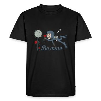 Plongée Amour - T-shirt Premium bio Homme - noir - Devant - Nico (187cm)