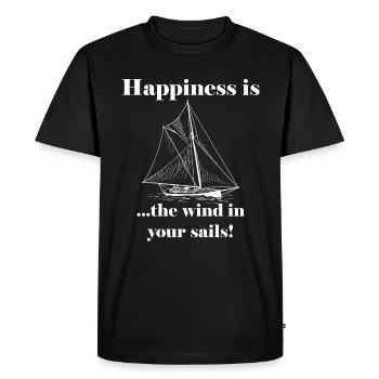 Sailing ship sailing boat gift theme - Men's Premium Organic T-Shirt - black - Front - Nico (187cm)
