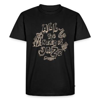 jazz - T-shirt Premium bio Homme - noir - Devant - Nico (187cm)