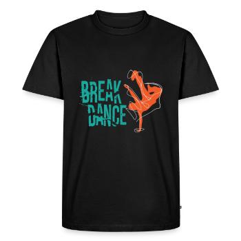 Breakdance - Men's Premium Organic T-Shirt - black - Front - Nico (187cm)
