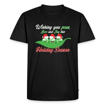 Pois de Noël - T-shirt Premium bio Homme - noir - Devant - Nico (187cm)