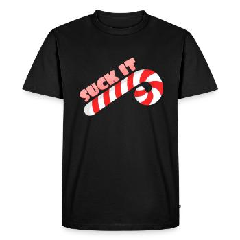 sucre de canne - T-shirt Premium bio Homme - noir - Devant - Nico (187cm)