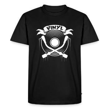 vinyle - T-shirt Premium bio Homme - noir - Devant - Nico (187cm)
